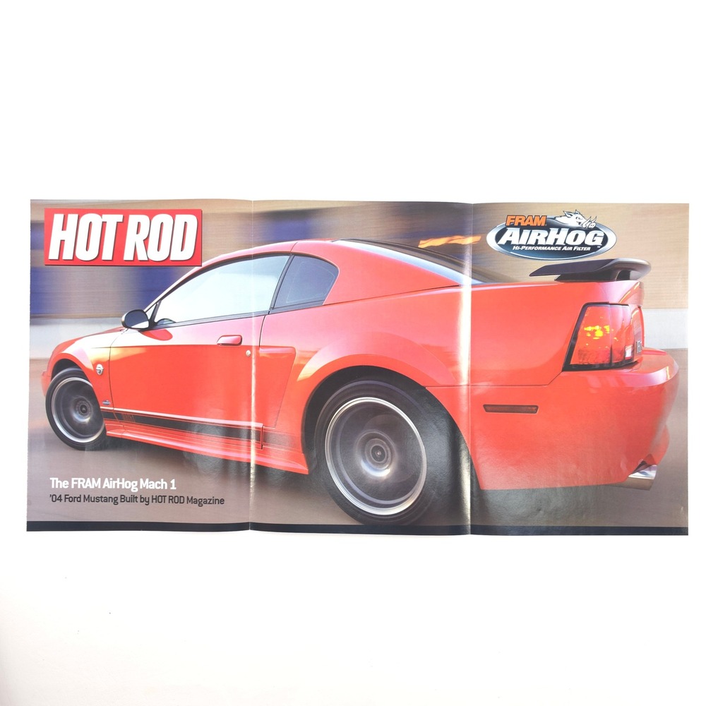 Ford Mustang Mach 1 Fram Airhog Print Ad Bold Hot Rod‎ Wall Art Muscle Car Promo